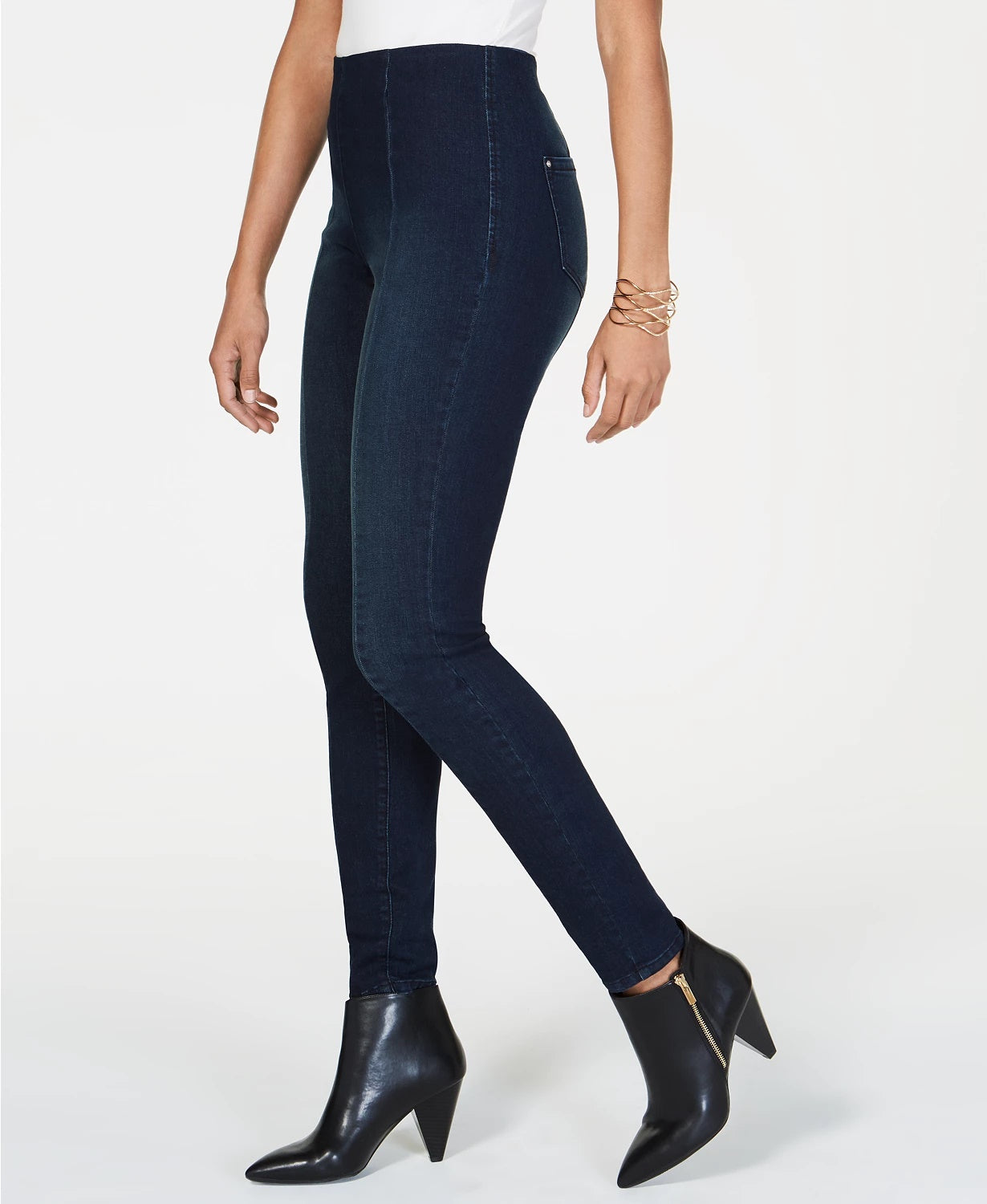 Calça jeans skinny feminina Petite Pull-On da INC International Concepts, azul, tamanho 0P