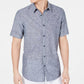 Camisa texturizada American Rag masculina Chambray azul tamanho pequeno