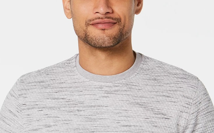 Moletom Alfani Masculino Mesclado Cinza Tamanho Grande