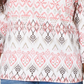 Blusa feminina estampada com decote em V, tamanho médio, laranja, Karen Scott