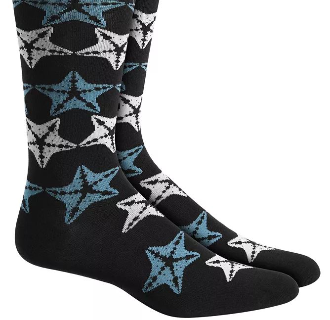 Meias Alfani Starfish Masculinas Pretas Tamanho Regular