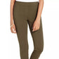 Leggings femininas de malha ponte com costura curvada Style &amp; Co, verde, tamanho grande