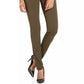 Leggings femininas de malha ponte com costura curvada Style &amp; Co, verde, tamanho grande