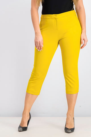 Calça Capri Petite Feminina Alfani Dourada Tamanho 12 P