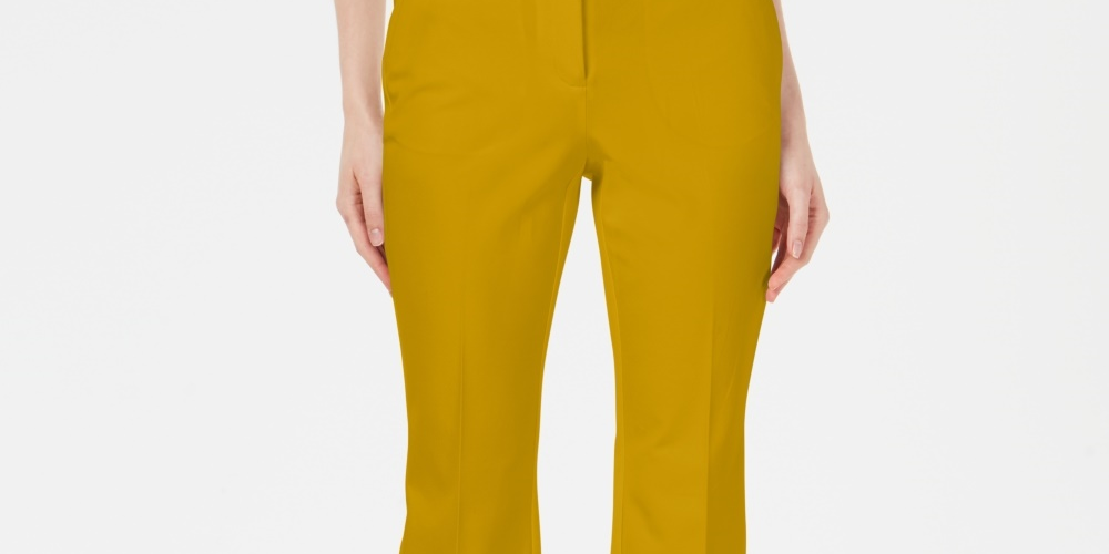 Calça Capri Feminina Alfani Dourada Tamanho 6 Petite