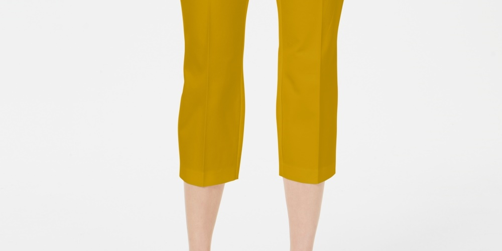 Calça Capri Feminina Alfani Dourada Tamanho 6 Petite