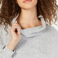 Blusa de malha com gola alta feminina INC International Concepts, cinza, tamanho XX-G