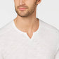 Camiseta masculina com estampa de letras INC International Concepts, branca, tamanho X-S