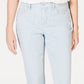 Calça jeans skinny feminina com controle de barriga e listras Charter Club, azul, tamanho 18