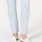 Calça jeans skinny feminina com controle de barriga e listras Charter Club, azul, tamanho 18