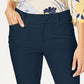 Calça feminina Charter Club Tummy Control Azul Tamanho 8