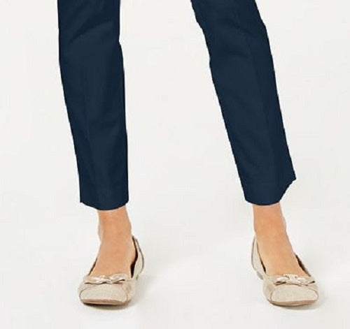 Calça feminina Charter Club Tummy Control Azul Tamanho 8