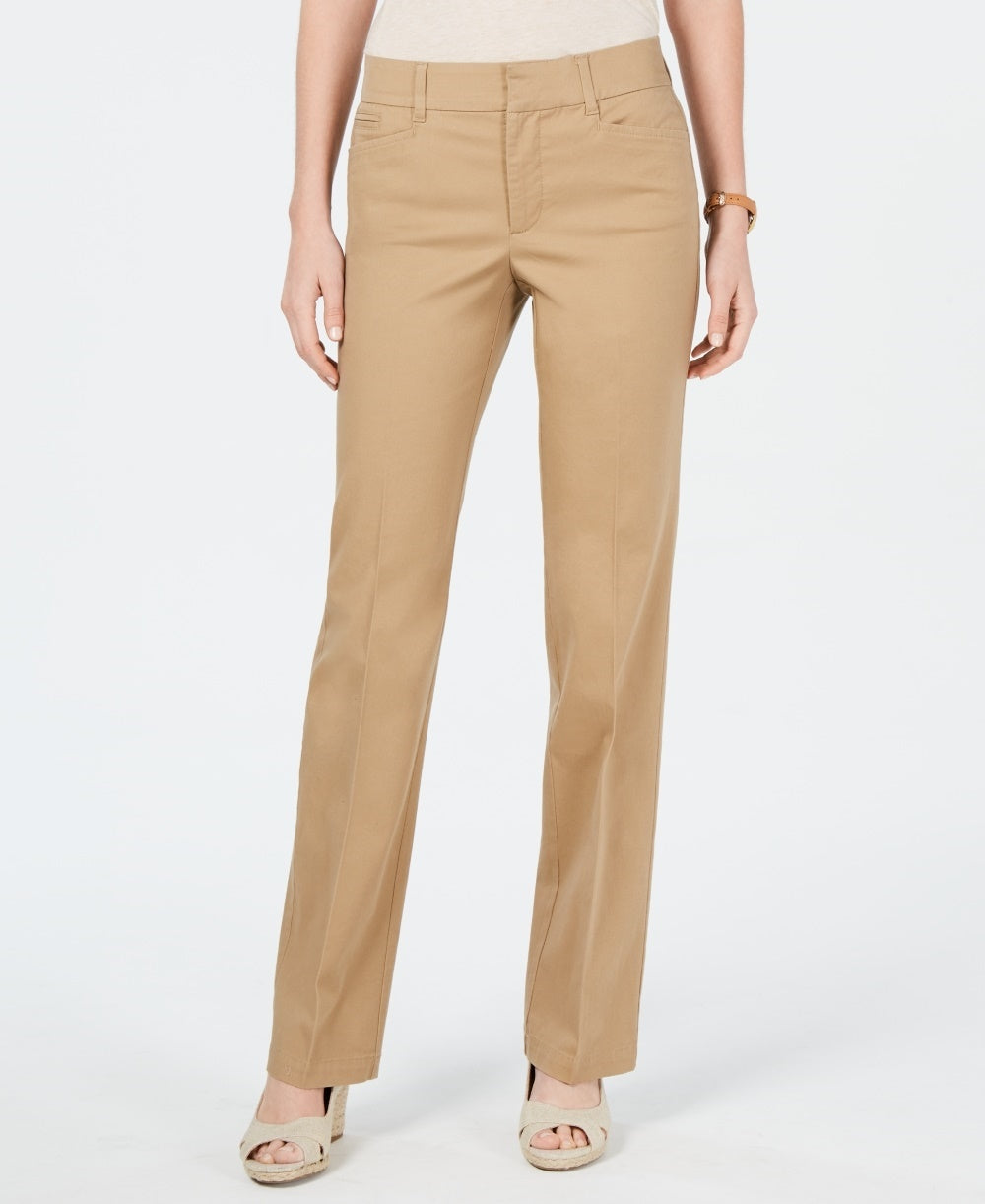 Calça jeans feminina Charter Club Petite, bege, tamanho 16 P