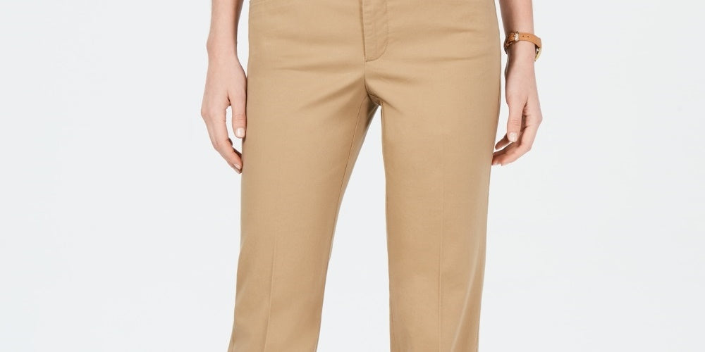 Calça jeans feminina Charter Club Petite, bege, tamanho 16 P