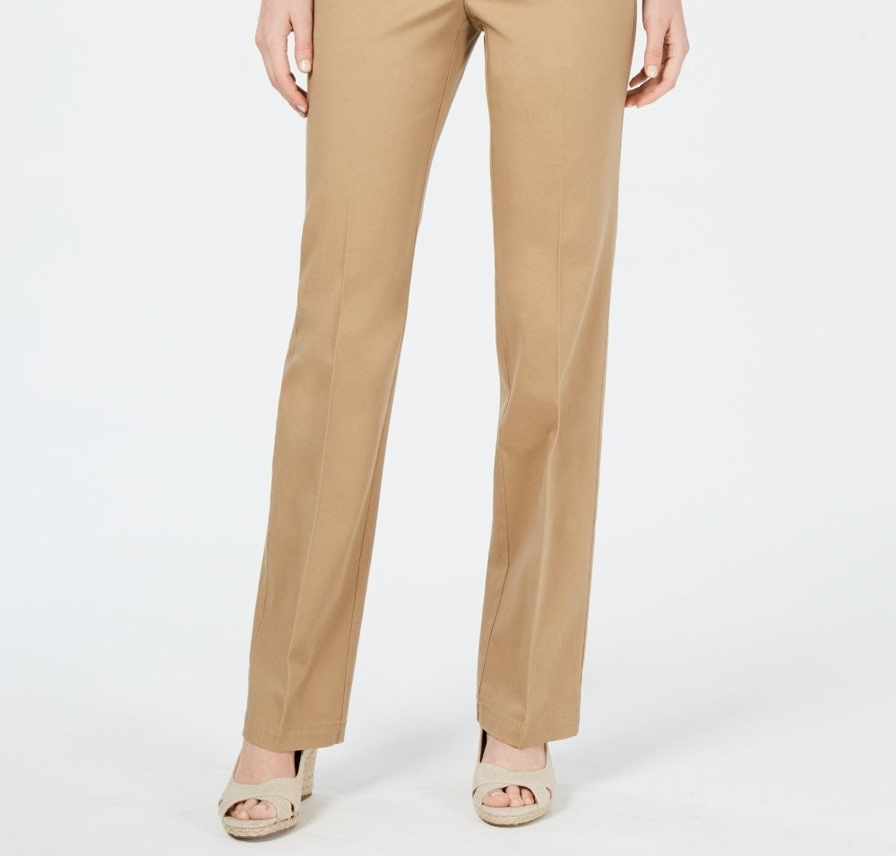 Calça jeans feminina Charter Club Petite, bege, tamanho 16 P