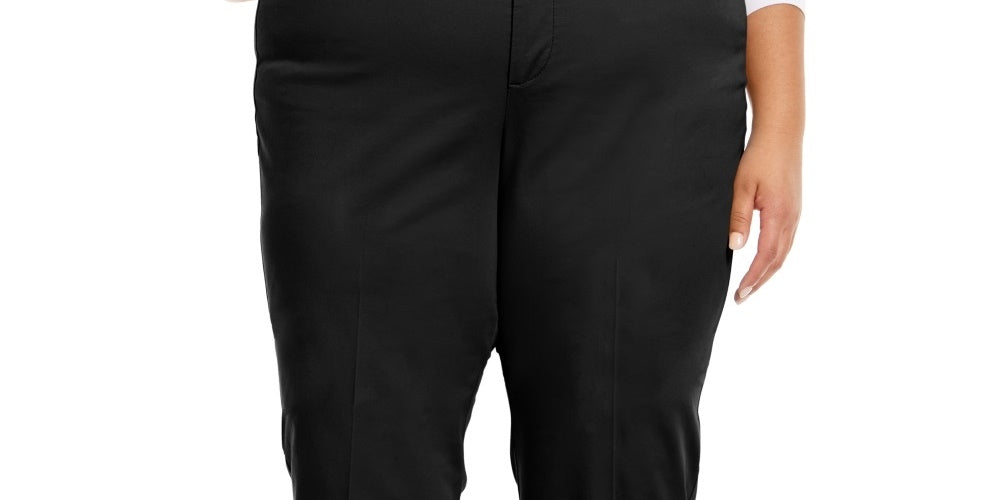 Calça jeans feminina plus size Charter Club com controle de barriga, preta, tamanho 18W