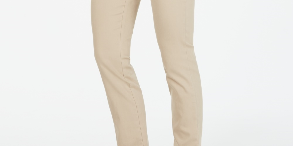 Calça skinny feminina Charter Club Petite Chelsea de sarja elástica bege, tamanho 2 P