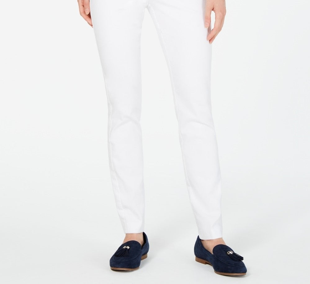 Calça skinny feminina Charter Club Petite Chelsea de sarja elástica, branca, tamanho 2 P