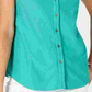 Camisa feminina sem mangas Charter Club Cotton Piquet Azul Tamanho 18