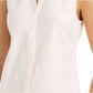 Camisa feminina de algodão Charter Club, branca, tamanho 14, pequena
