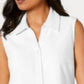 Camisa feminina de algodão Charter Club, branca, tamanho 12, pequena