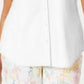 Camisa feminina de algodão Charter Club, branca, tamanho 12, pequena