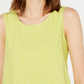 Blusa feminina Alfani com sobreposição assimétrica azul - tamanho pequeno médio
