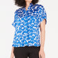 Blusa Alfani Feminina Estampa Floral Azul Marinho Tamanho X-G
