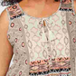 Blusa feminina estampada sem mangas com decote redondo, bege escuro, tamanho 1X, da Style &amp; Company