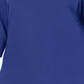 Karen Scott Blusa feminina plus size de algodão com decote redondo, azul, tamanho 0X