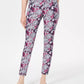 Calça jeans feminina estampada com controle de barriga Charter Club, azul, tamanho 14, pequena