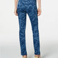 Calça jeans feminina Charter Club com estampa Paisley e perna reta, azul, tamanho 4