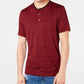 INC International Concepts Masculino Listrado Henley Vinho Tamanho XX-Grande