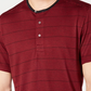 INC International Concepts Masculino Listrado Henley Vinho Tamanho XX-Grande