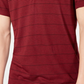 INC International Concepts Masculino Listrado Henley Vinho Tamanho XXX-Grande