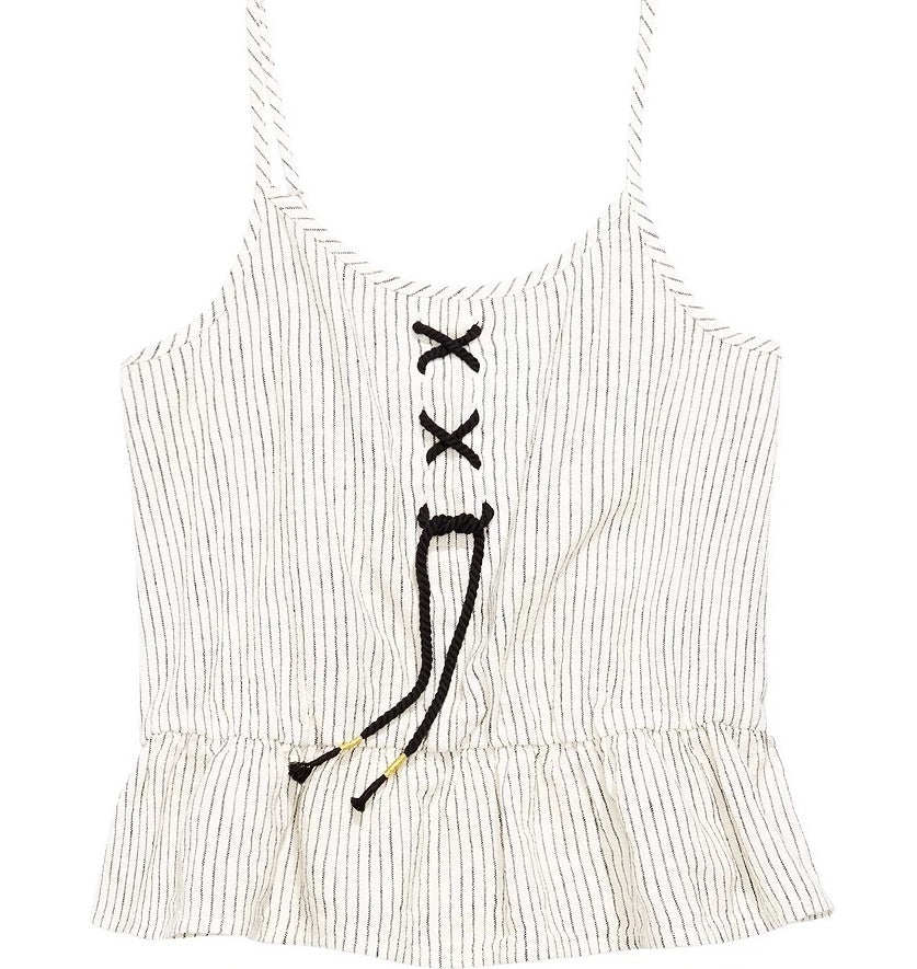 Conjunto de regata e shorts listrados Epic Threads Big Girl, tamanho natural, 2 peças