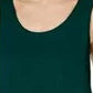 Blusa feminina Alfani sem mangas com decote redondo, verde escuro, tamanho médio