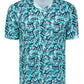 Camisa polo masculina Attack Life com estampa coral, azul, tamanho extragrande