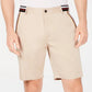 Shorts de cetim com detalhes listrados elásticos masculinos INC International Concepts, bege, tamanho 29 REG