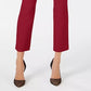 Calça feminina cropped reta INC International Concepts vermelha tamanho 18