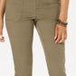 Calça Capri Feminina Petite Utility com Bolso, Verde, Tamanho 10P