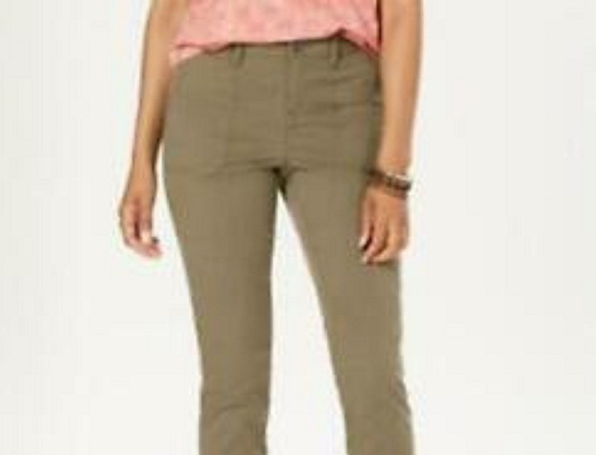 Calça Capri Feminina Petite Utility Pocket Verde Tamanho 6P da Style &amp; Co