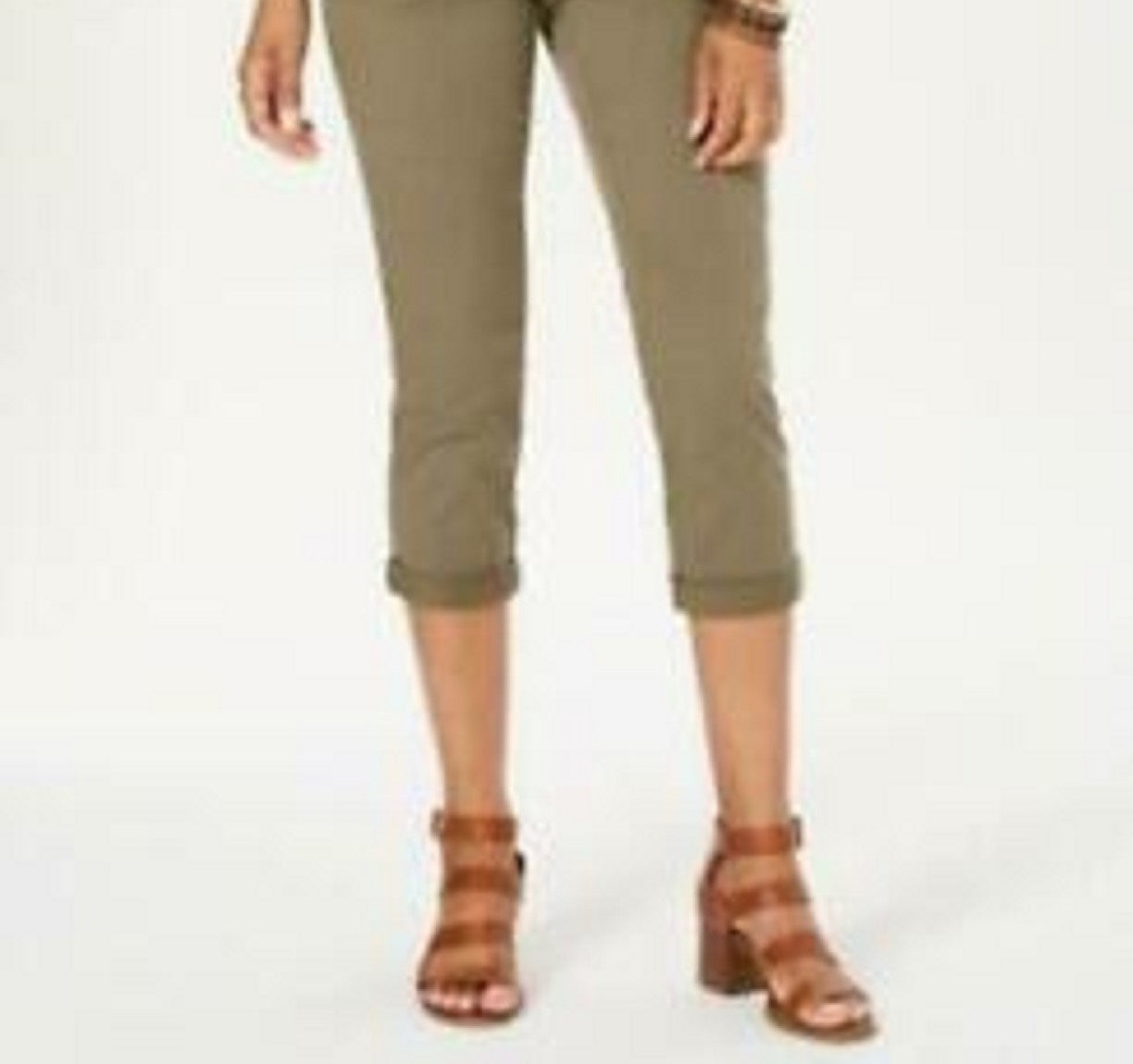 Calça Capri Feminina Petite Utility Pocket Verde Tamanho 6P da Style &amp; Co