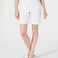 Bermuda jeans feminina INC International Concepts, tamanho 4, branca e curvilínea