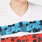 Camiseta masculina listrada com decote em V e estampa gráfica INC International Concepts, branca, tamanho XXG