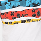 Camiseta masculina listrada com decote em V e estampa gráfica INC International Concepts, branca, tamanho XXG