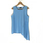 Blusa feminina Alfani com bainha assimétrica, azul, tamanho pequeno e pequeno