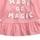 Camiseta infantil de algodão manga comprida com peplum e bainha rosa tamanho 3T First Impressions