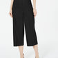 Calça feminina Alfani Petite Wide Leg de linho preta tamanho 12P