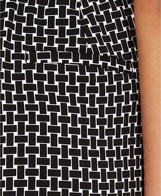 Calça culotte estampada feminina Alfani preta tamanho XXG